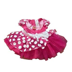 Disney Minnie Mouse Costume Kids Pink Polka Dot Tutu Dress SIZE 12-18 Months